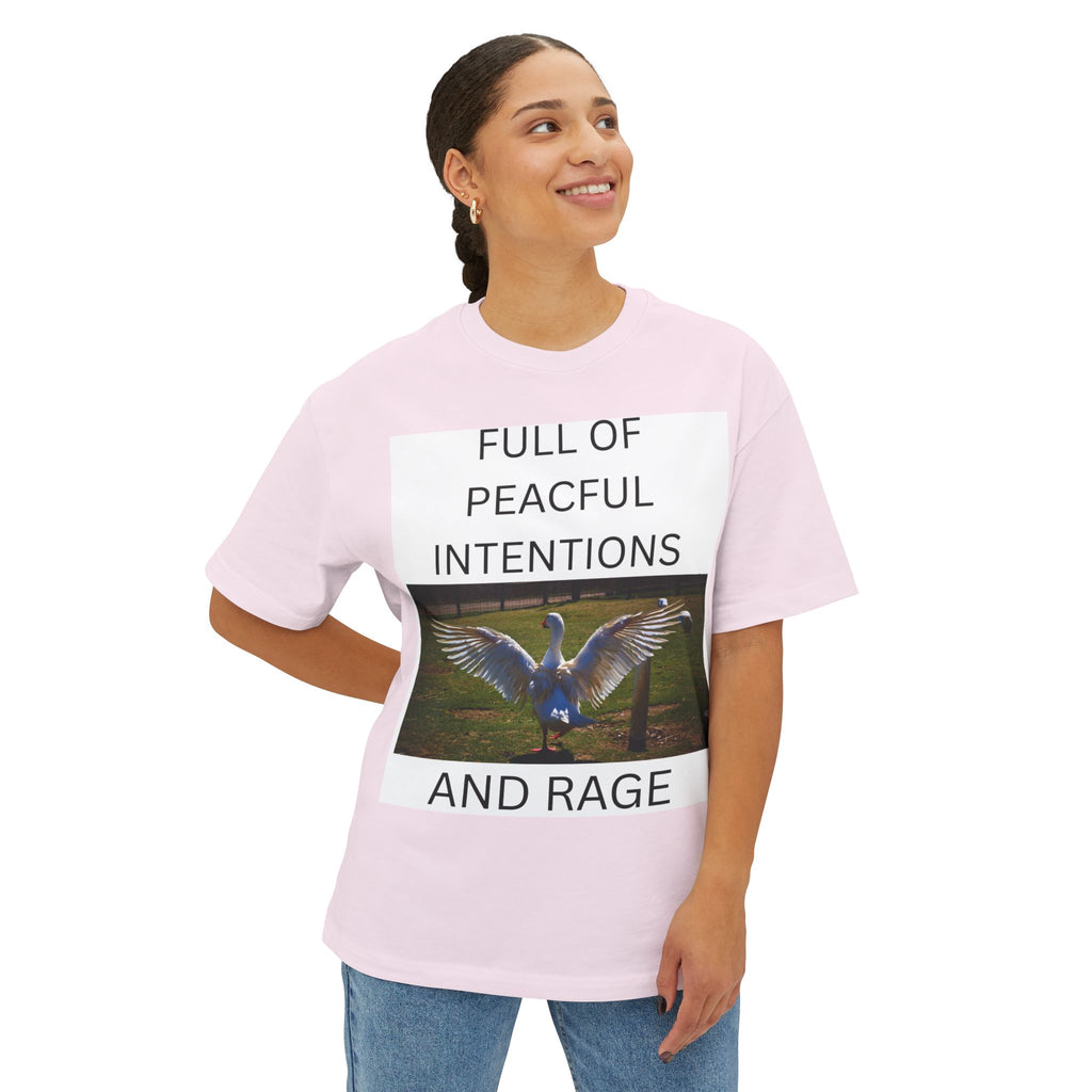 T‑Shirt — "Full of Peaceful Intentions and Rage" Goose Graphic Tee