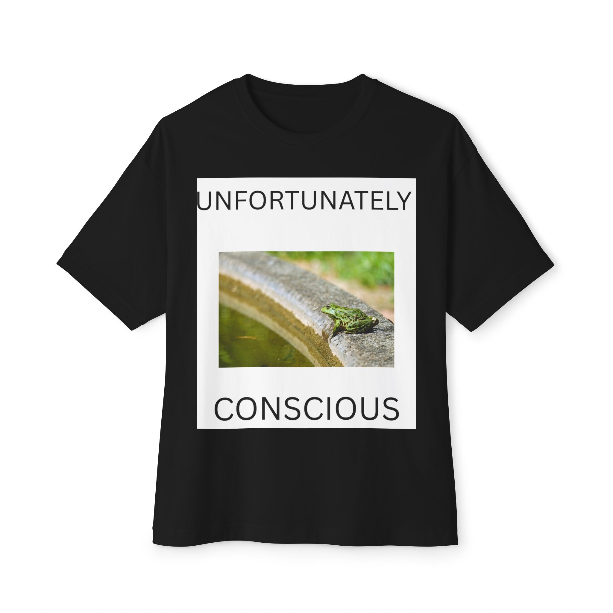 Conscious Frog Tee — "Unfortunately Conscious" Graphic T-Shirt