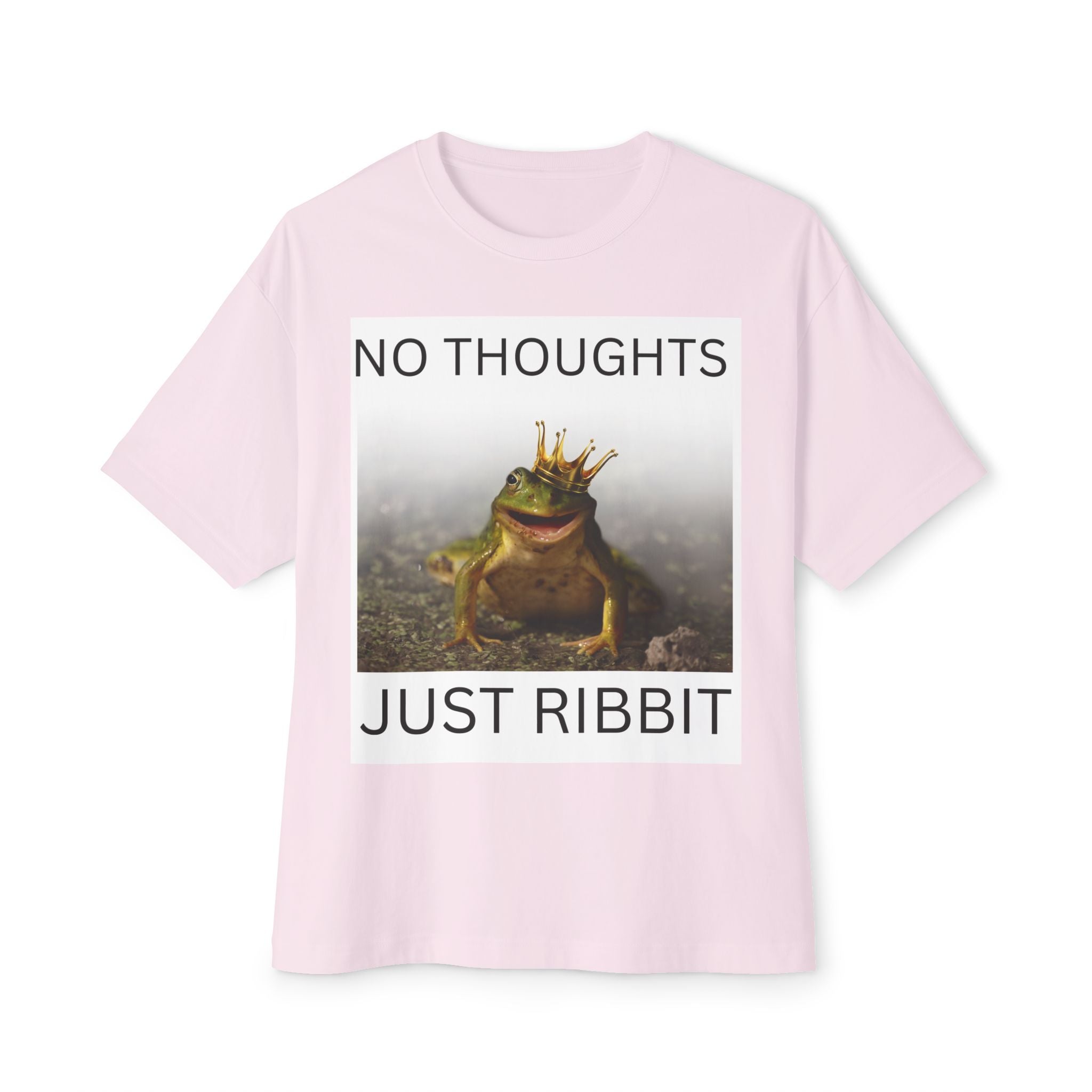 No Thoughts Just Ribbit Frog Tee