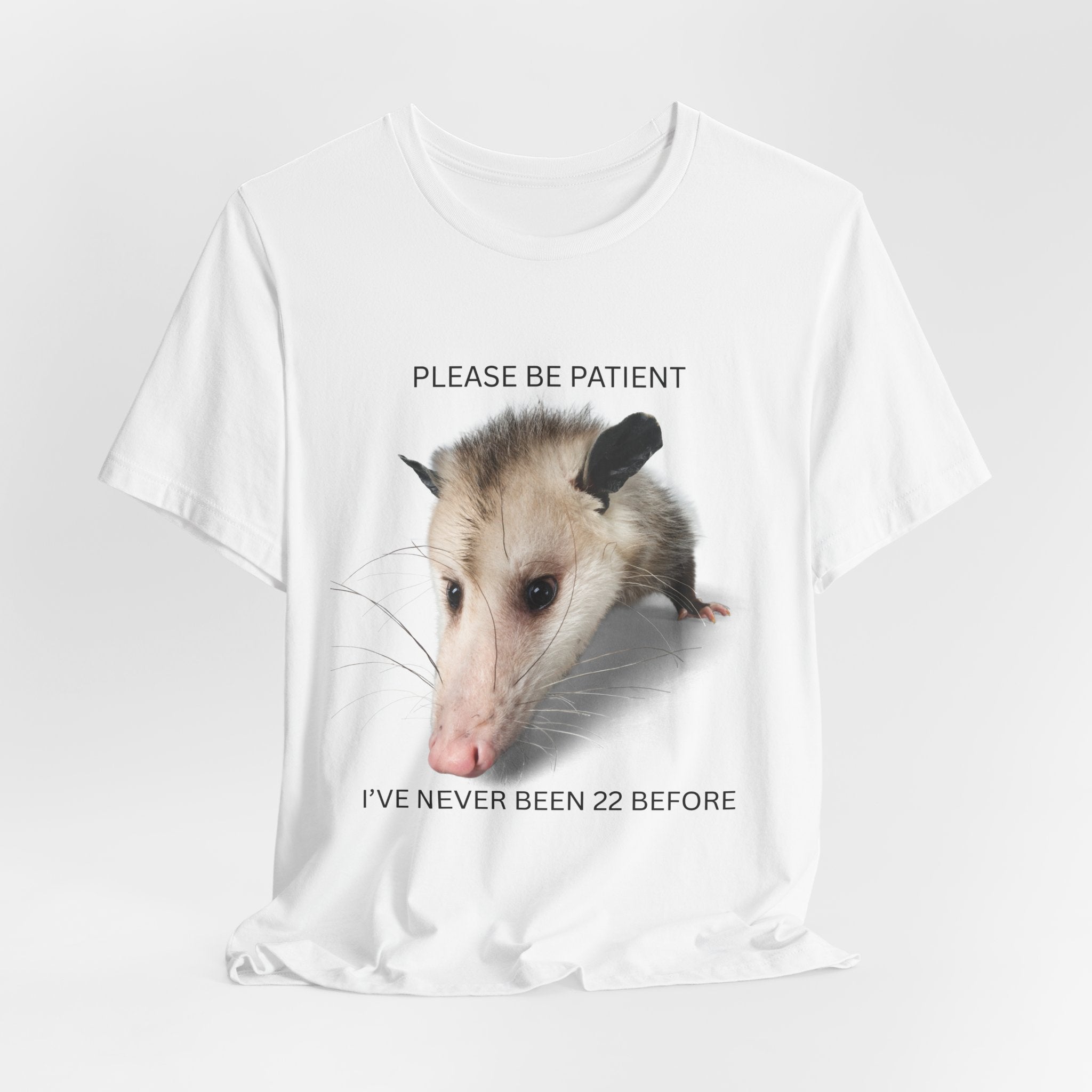 T-Shirt — "Please Be Patient, I’ve Never Been 22 Before" Cute Possum Birthday Shirt