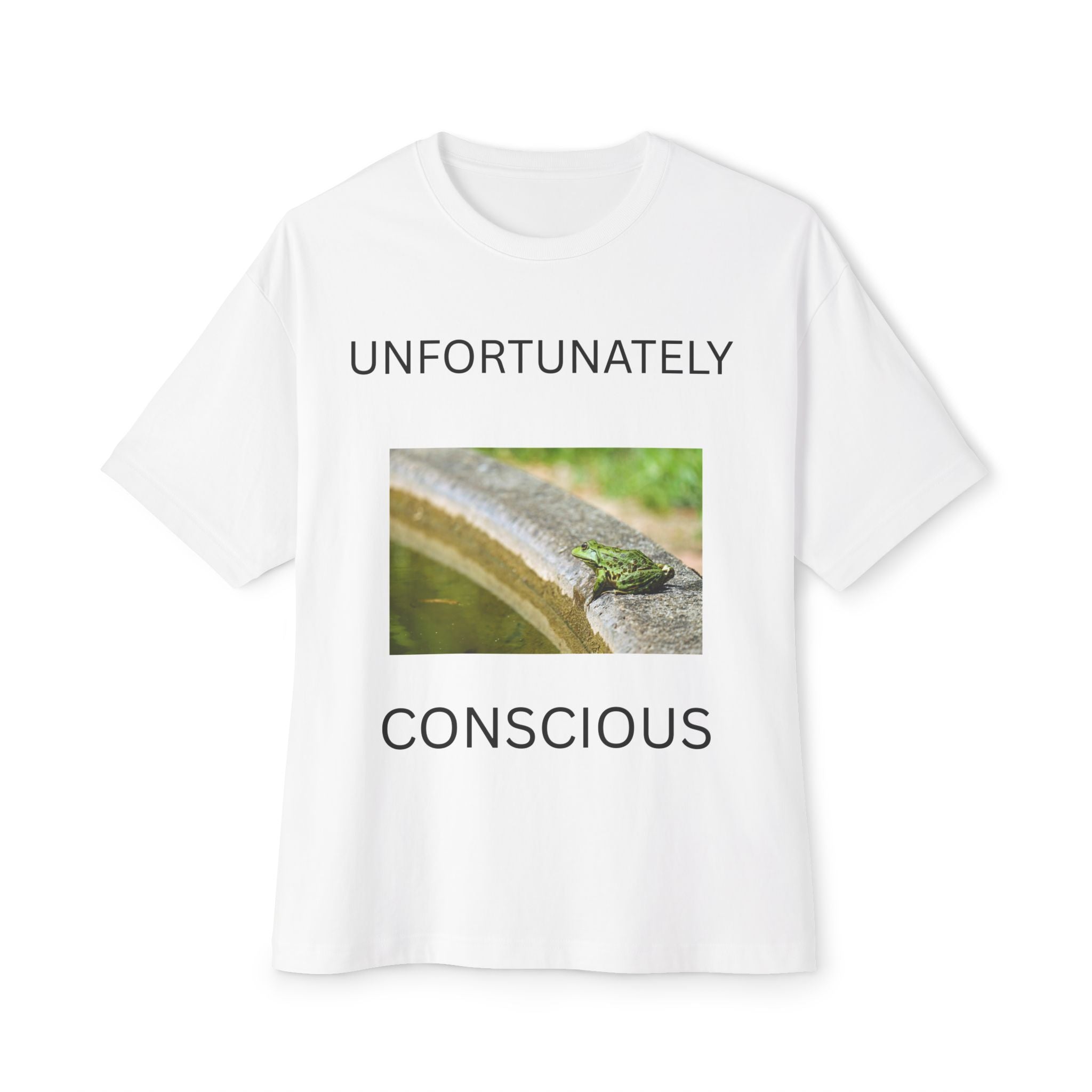 Conscious Frog Tee — "Unfortunately Conscious" Graphic T-Shirt