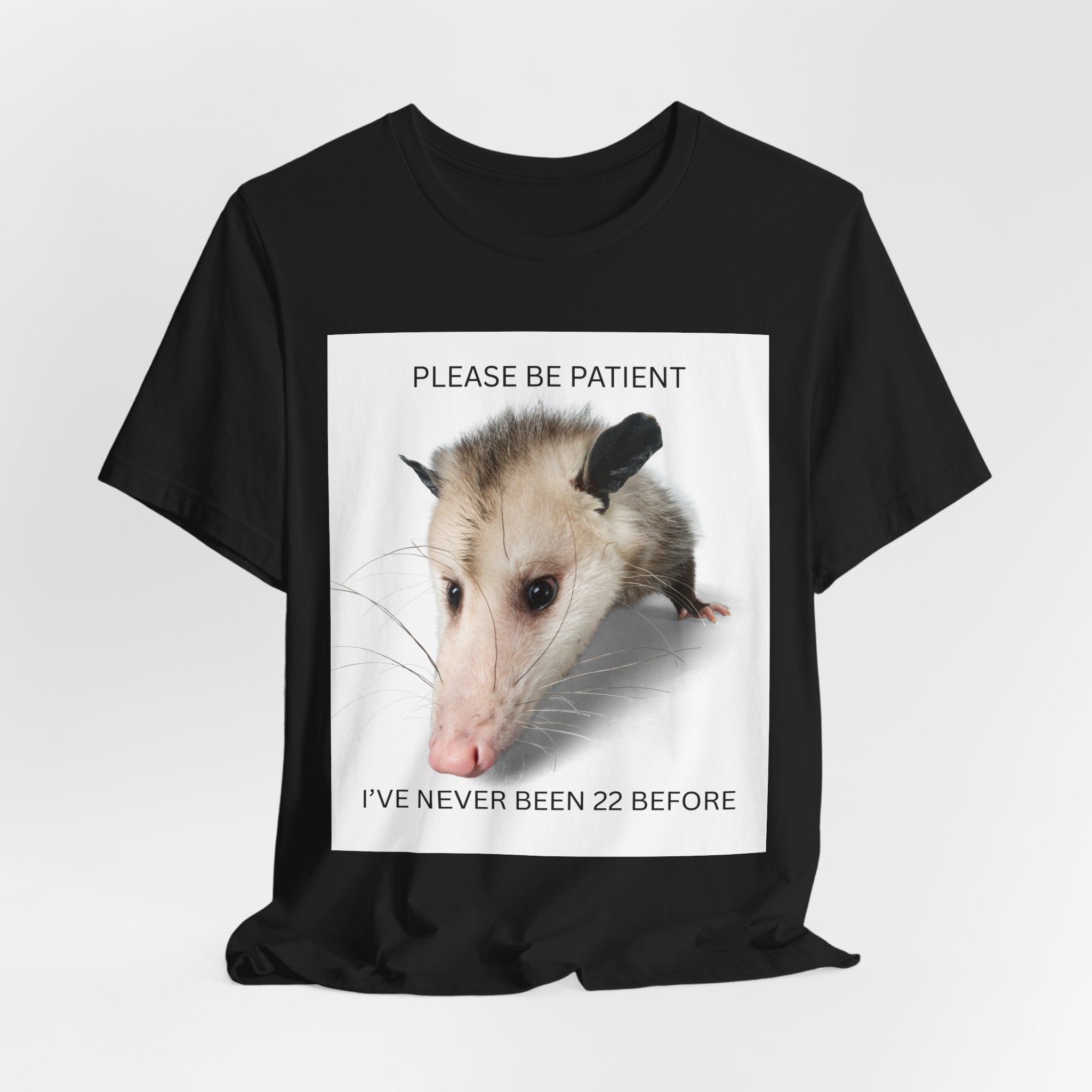 T-Shirt — "Please Be Patient, I’ve Never Been 22 Before" Cute Possum Birthday Shirt