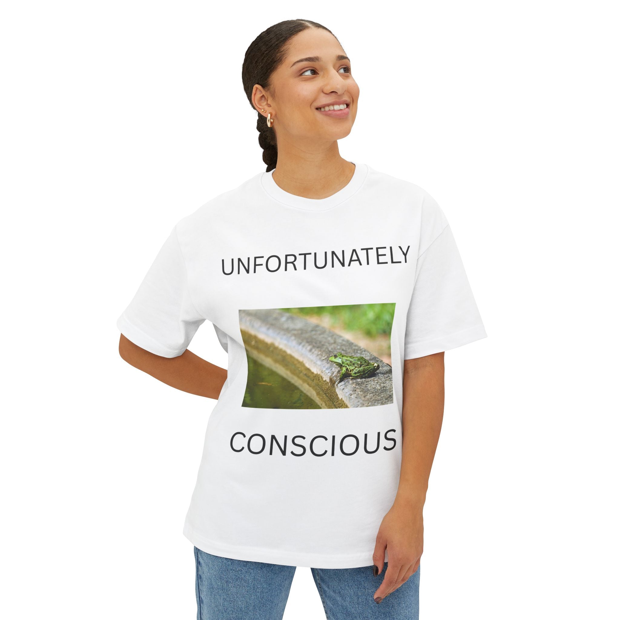 Conscious Frog Tee — "Unfortunately Conscious" Graphic T-Shirt