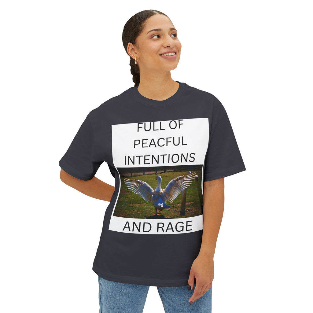 T‑Shirt — "Full of Peaceful Intentions and Rage" Goose Graphic Tee